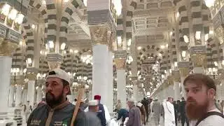 Madina, inside the masjid al-Nabawi 