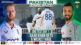 Sajid Khan Shines in Rawalpindi with 6️⃣ Wickets | Pakistan vs England | 3rd Test Day 1