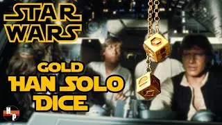 3D Printed Gold Han Solo Lucky Dice | STAR WARS 3D PRINT PROP
