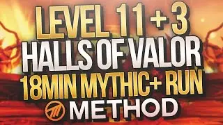 7.2 MYTHIC+ LVL 11 Halls of Valor +3 Chest - Enh Shaman Method Cayna POV