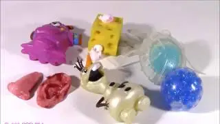 Ran ToysReview OPEN SCARY Body SQUISHIES Glow SLIME Stress BALL STRETCHY FROZEN