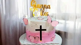 Christening Butterfly Cake Design 🦋🦋 #fyp  #viralreels #cake #trending #cakedecorating 