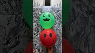 POV: Light Green Duck 🦆 VS Red Smile 😊 Balloon Drop Test 💦🎈 | ASMR Satisfaction in 4K