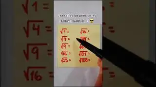 &iquest;YA SABES LAS PRINCIPALES RA&Iacute;CES CUADRADAS? 😎