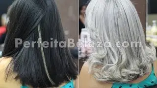 Passo a Passo de luzes platinada em cabelos escuros
