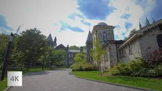 Cozy sunny day walk in Toronto, Canada. 4K