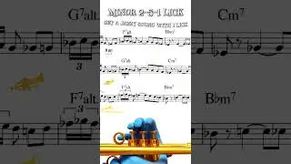 SIMPLE🧤 and EASY🎺 to learn Minor LICK!  #jazzlicks  #improvisation #learnjazz