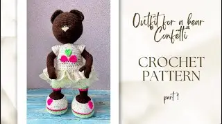 Crochet pattern outfit for a bear 