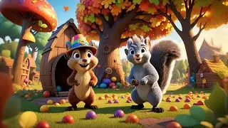 Five Squeaky Squirrels Sort the Colors | Color Song for Kids | Nursery Rhymes and Learning Songs