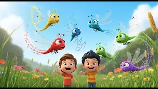 Five Little Dragonflies Zoom Zoom Zoom | Action Song & Counting Rhyme for Kids