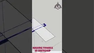 Sketchup tutorial parametric | How to Make Towel in SketchUp | #short