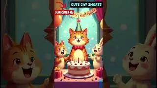 Cute Cat BirthDay Party #ai #cat #shorts #aicat #story   || Cute Cat Shorts