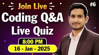 Live Coding Questions and Answers | Coding Quiz | Episode 7