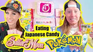 Japanese Candy MUKBANG Featuring Sailor Moon, Pokemon, & Disney Frozen Treats!