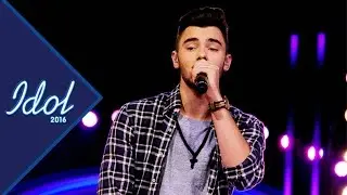 Adrian Jonasson framför Let Me Love You i Idol 2016 - Idol Sverige (TV4)
