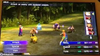 Final Fantasy X Vita - Rikku's idle battle animation