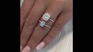 1 ct Radiant Cut Diamonds: Halo VS No-Halo