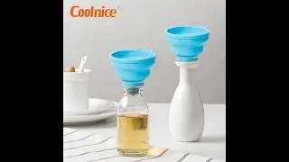 So Easy!!!! Kitchen gadget  ----Silicone Collapsible Funnel from Coolnice