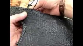 THE・MEXICO　レザークラフト　ダブルステッチ　かがりのつなぎ方