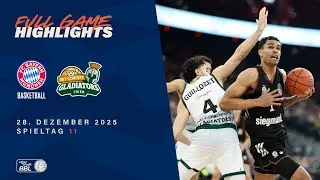 FC Bayern München Basketball vs. VET-CONCEPT Gladiators Trier - Full Game Highlights - Spieltag 11,
