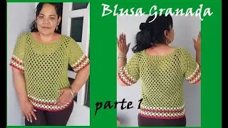 Blusa a crochet granada parte 1#blusasrochet #crochettutorial