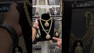 Long haram set with necklace & earrings in 18carat gold plated #longharam #necklace #earrings