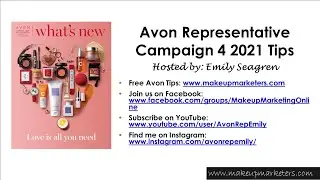 Avon Representative Campaign 4 2021 Tips Webinar