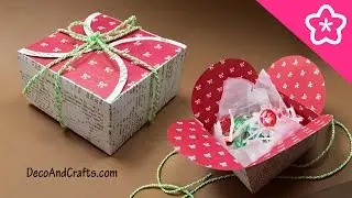 Cajita de regalo con cartulina para esta Navidad un sencillo y lindo detalle - DecoAndCrafts