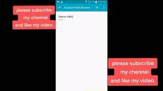 Telenor net setting on Android mobile..