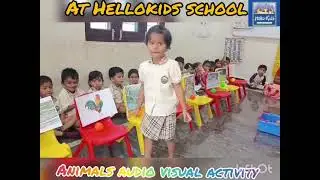 Animals audio visual activity for Nursery kids at Hellokids school 