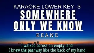 Keane - Somewhere Only We Know (Karaoke Lower Key Nada Rendah Pria -3)