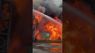 Conveyor belt in a coal power plant caught on fire and burned down, Taiwan #shorts