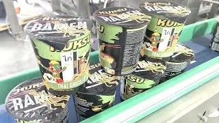 Automatic Italian pasta noodle cup filling and sealing packing machine with multihead weigher
