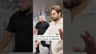 #alluarjun arrives Mumbai for #aa22xa6;shoot #atlee