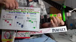 👫🎸#EASYGUITAR with #FALSEGUITAR. (tutorial 1) Fpick style Patt 1.REVISION & CONSOLIDATION TUTORIAL🎸💏