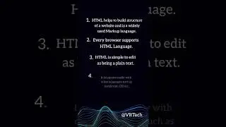 10 Important advantages of using HTML!! || Vr tech || HTML || #html #vrtech #advantagesofusinghtml