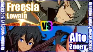 [GBVSR] (4K) Granblue Fantasy Versus Rising Rank match  Freesia (Lowain) vs Alto (Zooey)