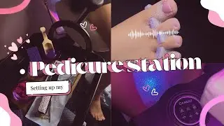 Setting up my pedicure station + shopping nail tech stuff ✨ 