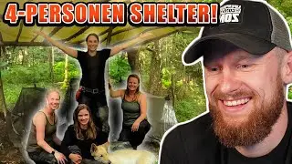OUTDOOR-FRAUEN bauen RIESEN-SHELTER! | Fritz Meinecke reagiert auf Sabrina Outdoor