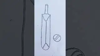 how to draw a bat and ball from 10 step by step#batball #batandball