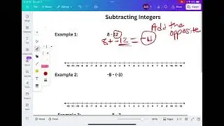 Subtracting Integers