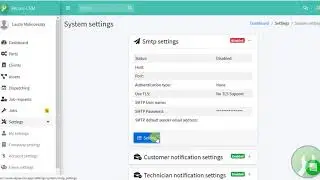E-mail settings for Repair-CRM