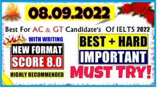 8 September 2022 : IELTS LISTENING PRACTICE TEST WITH ANSWERS : MOST IMPORTANT