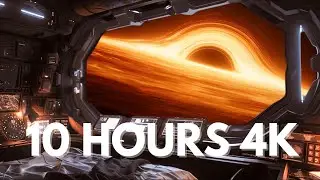 Spaceship Cockpit View: Deep Brown Noise for Sleep & Focus (10 Hours) | Black Hole Ambience