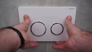 Hangtoilet met Geberit Sigma duwplaat openen en toiletblokhouder monteren
