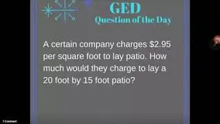GED® Math Prep: Area Word Problem Example 3