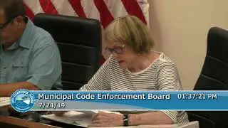 07-24-2019 Municipal Code Enforcement Board - City of Clearwater Beach Florida Gov Corruption