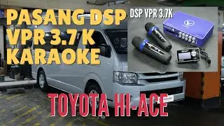 Toyota Hi-Ace Pasang DSP Karaoke dengan amplifier 4 channel, subwoofer dan head unit android plus TV