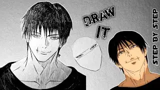 How to Draw Toji From Jujutsu kaisen | Step By Step | Easy Tutorial 