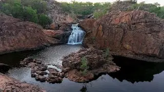 EDITH FALLS - KATHERINE, NT, AUSTRALIA - SUNRISE DRONE 4K